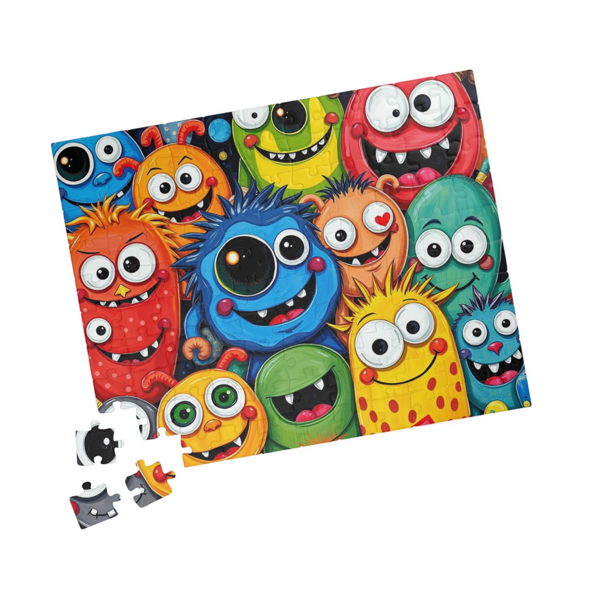 Cute Cartoon Monster Jigsaw Puzzle, Monster Puzzle, Halloween Puzzle, Fun Activity, Game Night Entertainment, Birthday Gift for Friends Puzzle The Puzzle Chest