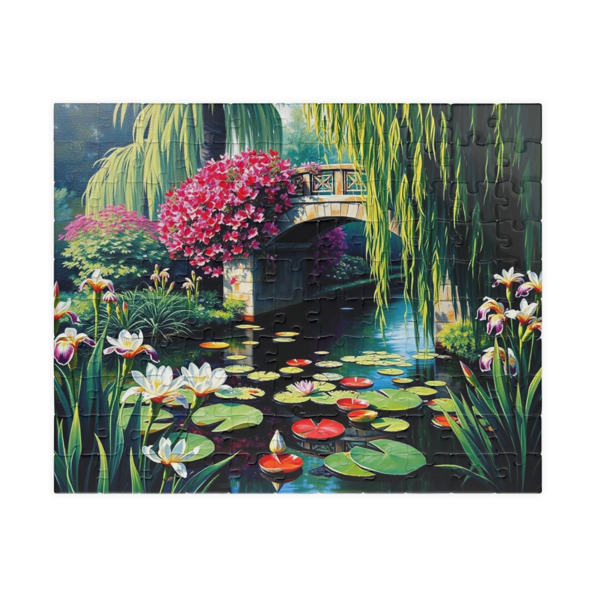 Serene Garden Puzzle - 110-1014 Piece Landscape Jigsaw Game, Gift for Nature Lovers, Family Game Night, Mindfulness Activity 110 pcs (Horizontal) Puzzle The Puzzle Chest