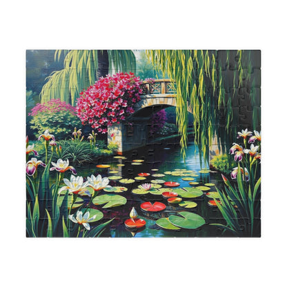 Serene Garden Puzzle - 110-1014 Piece Landscape Jigsaw Game, Gift for Nature Lovers, Family Game Night, Mindfulness Activity 110 pcs (Horizontal) Puzzle The Puzzle Chest