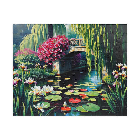 Serene Garden Puzzle - 110-1014 Piece Landscape Jigsaw Game, Gift for Nature Lovers, Family Game Night, Mindfulness Activity 110 pcs (Horizontal) Puzzle The Puzzle Chest