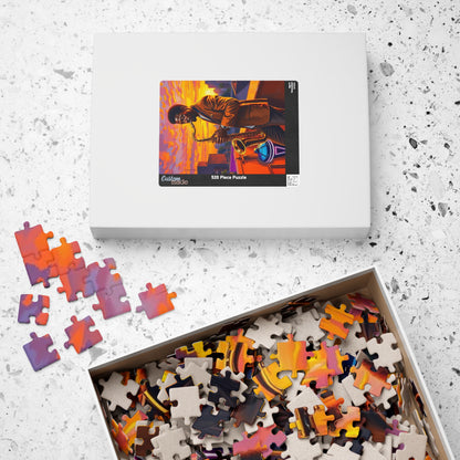 Jazz Evening Puzzle - Black Man Portrait, Black Art, Afro American Musician, Gift for Music Lovers, Family Entertainment, Creative Activity Puzzle The Puzzle Chest