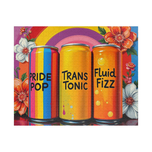 Colorful Pride Soda Puzzle - LGBTQ+ Puzzle for Family Fun, Perfect Gift for Pride Month Birthday, Inclusive Decor, Unique Puzzle Experience 520 pcs (Horizontal) Puzzle The Puzzle Chest