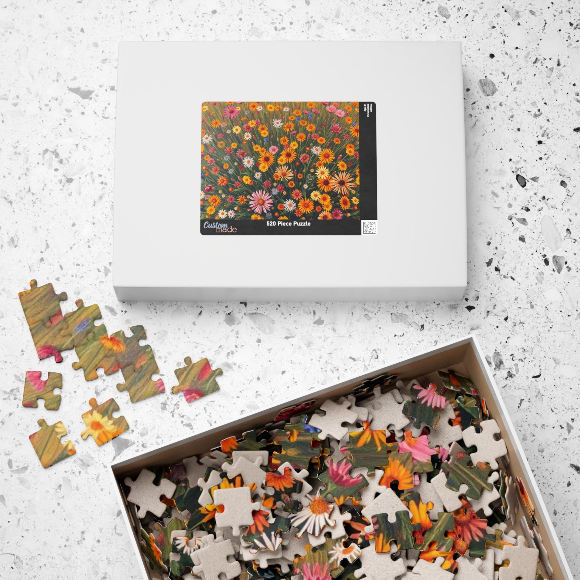 Vibrant Flower Garden Puzzle, 110/252/520/1014-piece Nature Theme Jigsaw Game, Flower Lover Gift, Family Fun, Indoor Activity, Brain Teaser Puzzle The Puzzle Chest