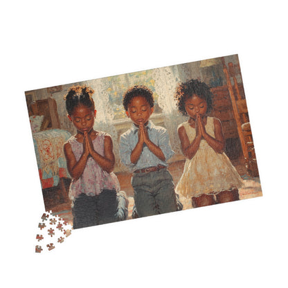 Black Children Praying Puzzle | Afrocentric Jigsaw Game