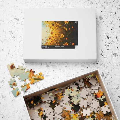 Golden Wildflower Field Puzzle, Bright Floral Flower Landscape Jigsaw Game, Mindful Challenge, Nature Themed Puzzle Lover Gift, Family Fun Puzzle The Puzzle Chest