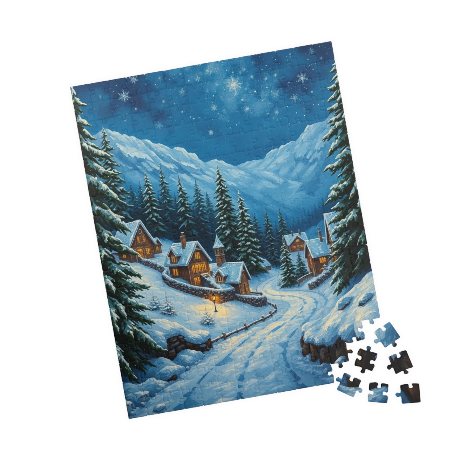 Winter Wonderland Puzzle - Cozy Home Scene, Jigsaw Puzzle for Family Fun, Holiday Activity, Gift Idea, Winter Decor, 110-1014 piece The Puzzle Chest