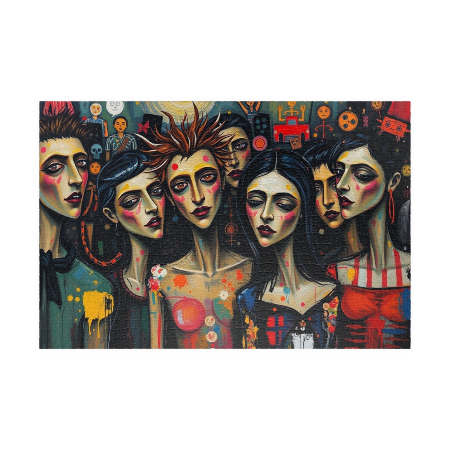 Artistic Gothic Jigsaw Puzzle - Party Scene, Game for Dark Art Lovers, Indoor Activity Solo Fun Entertaining Pastime, Best Puzzle Lover Gift 1014 pcs (Horizontal) Puzzle The Puzzle Chest