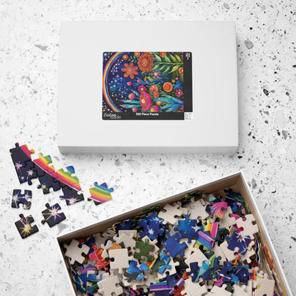 Trippy Puzzle, Glow in the Dark Garden, Otherworldly Hues Jigsaw Puzzle Game for Adults, Mind-Bending Design for Puzzle Lover, Enthusiasts Puzzle The Puzzle Chest