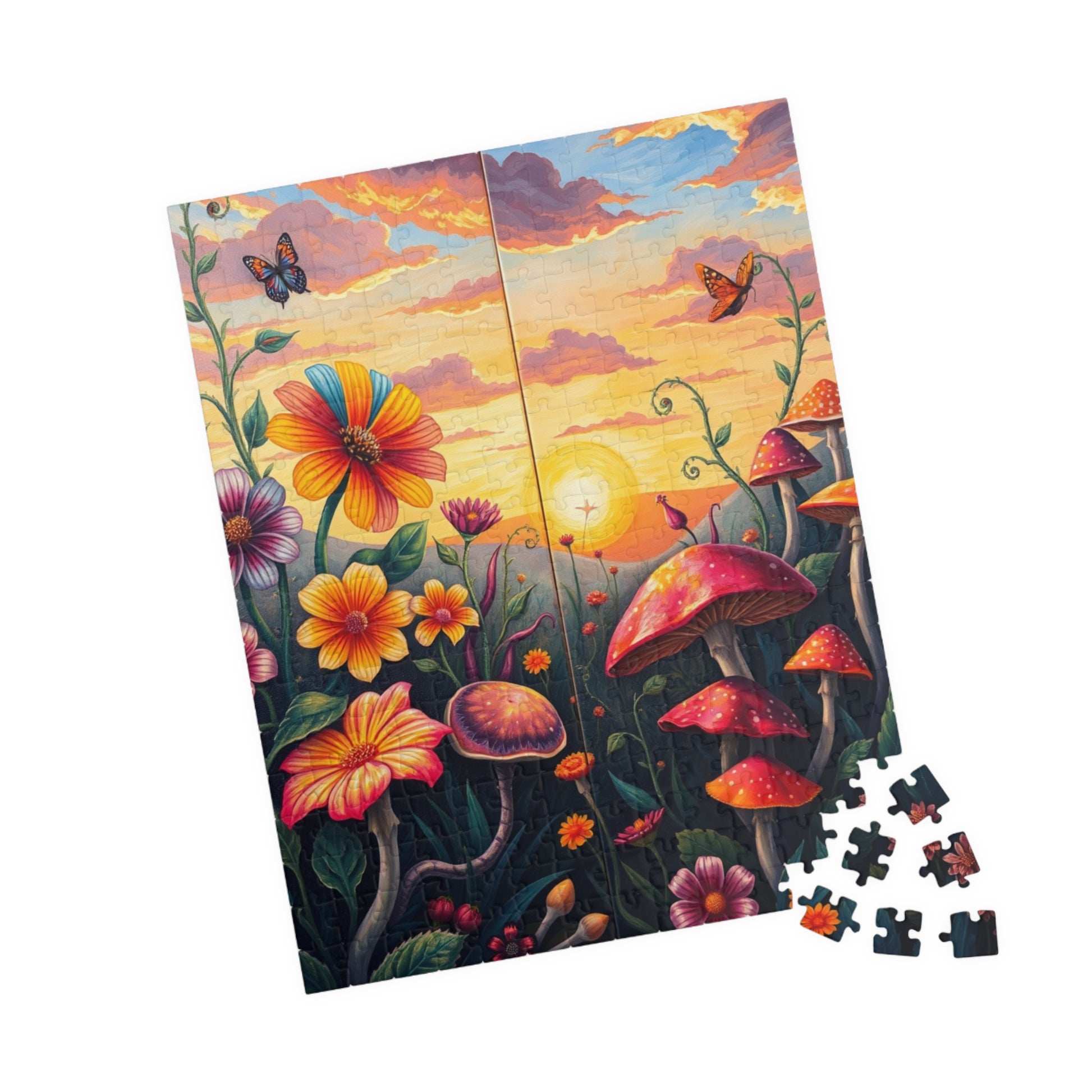 Whimsical Botanical Garden Puzzle, Magical Nature Game for Adults, Dreamy Sunset and Enchanted Floral Scene, Relaxing Gift for Fantasy Lover Puzzle The Puzzle Chest