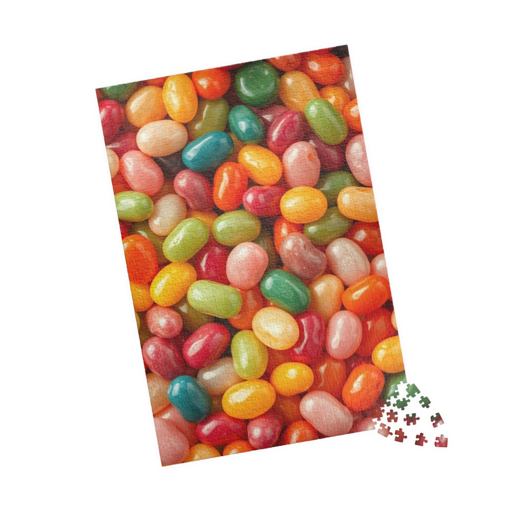 Chaotic Jelly Beans Puzzle, Vibrant Sweets-Themed Jigsaw, Bright Colorful Food Collage, Family Activity, Quiet Pastime, Foodie Puzzle Lover Puzzle The Puzzle Chest