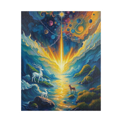 Celestial Creation Puzzle, Christian Symbolism, The Birth of a World Cosmic Landscape Jigsaw Game, Faith-Based Religious Puzzle Lover Gift
