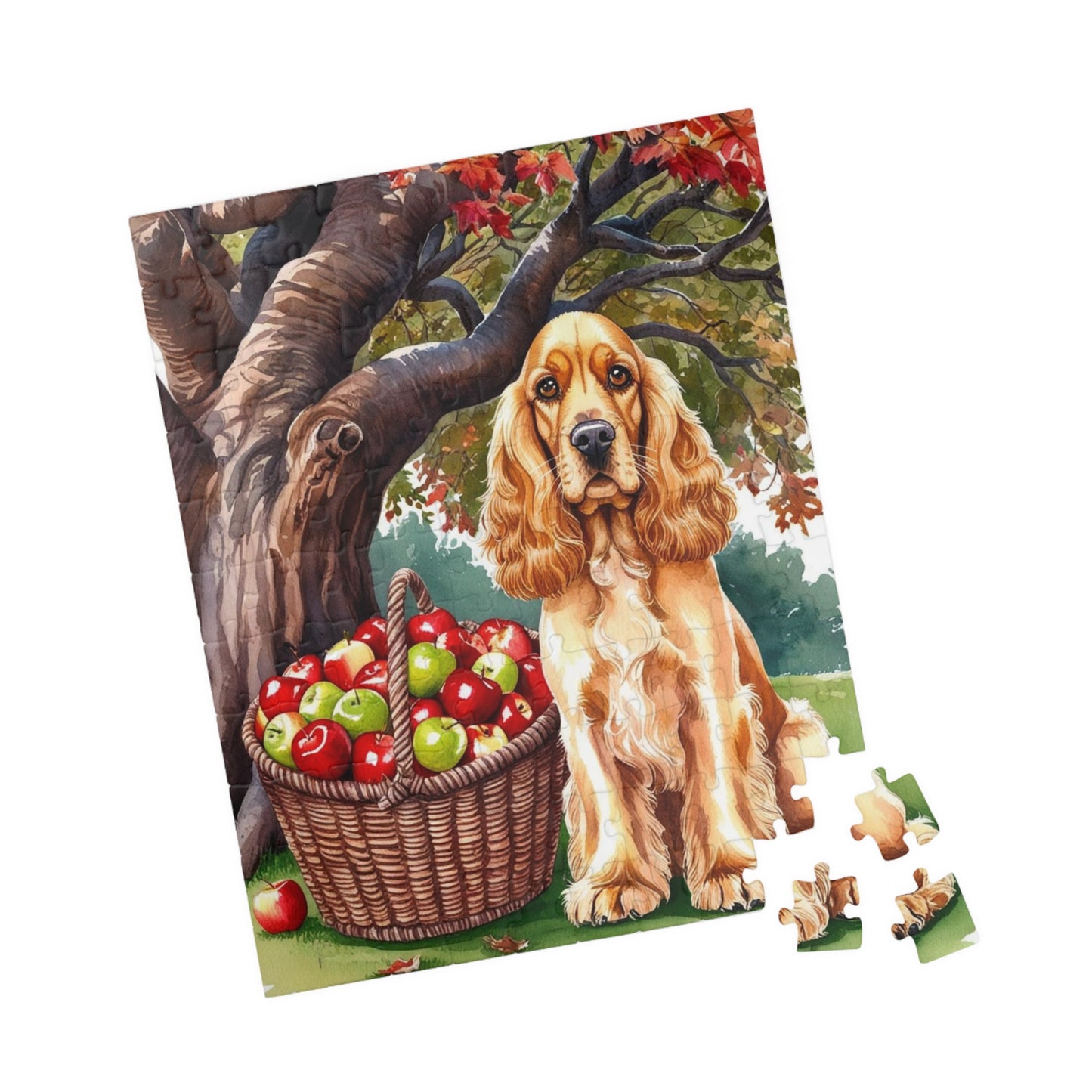 Autumn Dog Jigsaw Puzzle, Perfect for Family Game Night, Cocker Spaniel, Fall Decor, Gift for Dog Lovers and Animal Enthusiasts Puzzle The Puzzle Chest