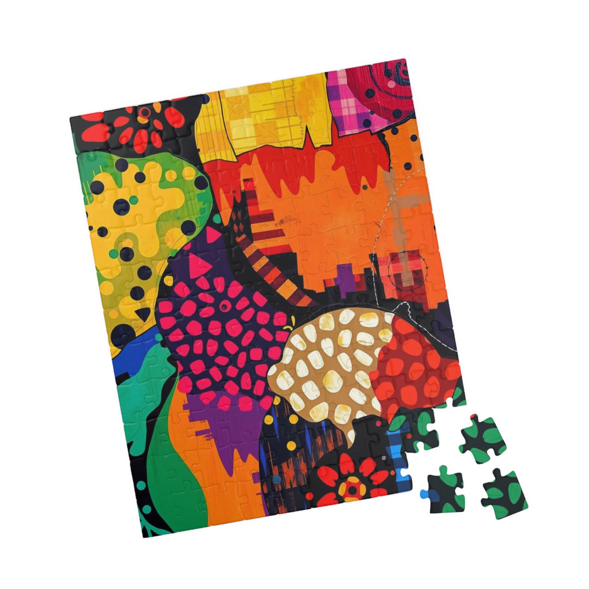 Colorful Abstract Jigsaw Puzzle - Modern Art Geometric Shapes Jigsaw Game Puzzle The Puzzle Chest