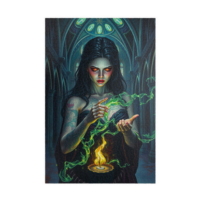 Mystical Sorceress Puzzle | Enchanted Fantasy Dark Art Jigsaw Game | Perfect Gift for Halloween, Puzzle Lovers, Home Decor and Collectors 1014 pcs (Vertical) Puzzle The Puzzle Chest
