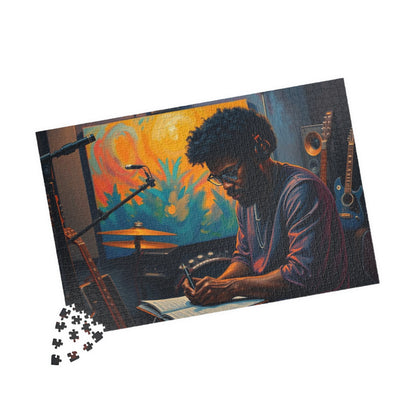 Black Musician Jigsaw Puzzle - African American Man, Black Art, Father's Day Puzzle Lover Afrocentric Gift for Friend Art Enthusiast Puzzle The Puzzle Chest