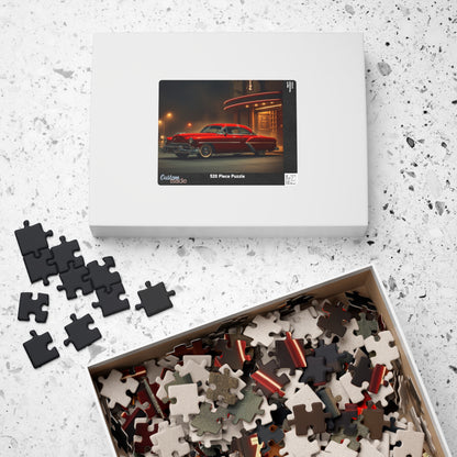 Vintage Car Puzzle, Classic Red 1949 Mercury Eight Coupe, Nostalgic Gift for Car Lovers, Family Game Night or Solo Fun, Mindfulness Activity Puzzle The Puzzle Chest