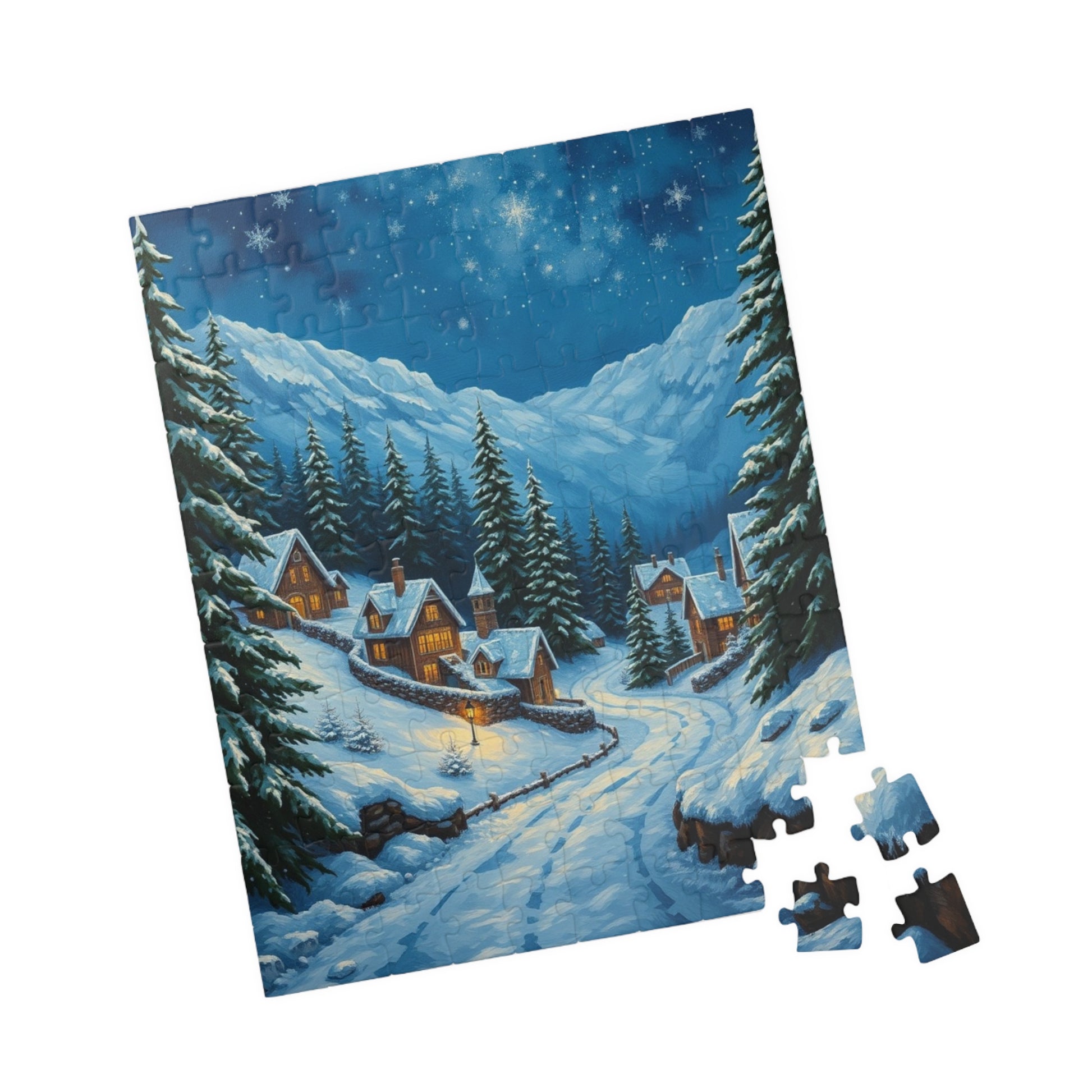 Winter Wonderland Puzzle - Cozy Home Scene, Jigsaw Puzzle for Family Fun, Holiday Activity, Gift Idea, Winter Decor, 110-1014 piece The Puzzle Chest