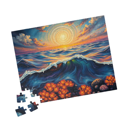 Ocean Sunset Jigsaw Puzzle, 110, 252, 520, 1014-piece Landscape, Family Game Night, Gift for Beach Lover and Friends Puzzle The Puzzle Chest