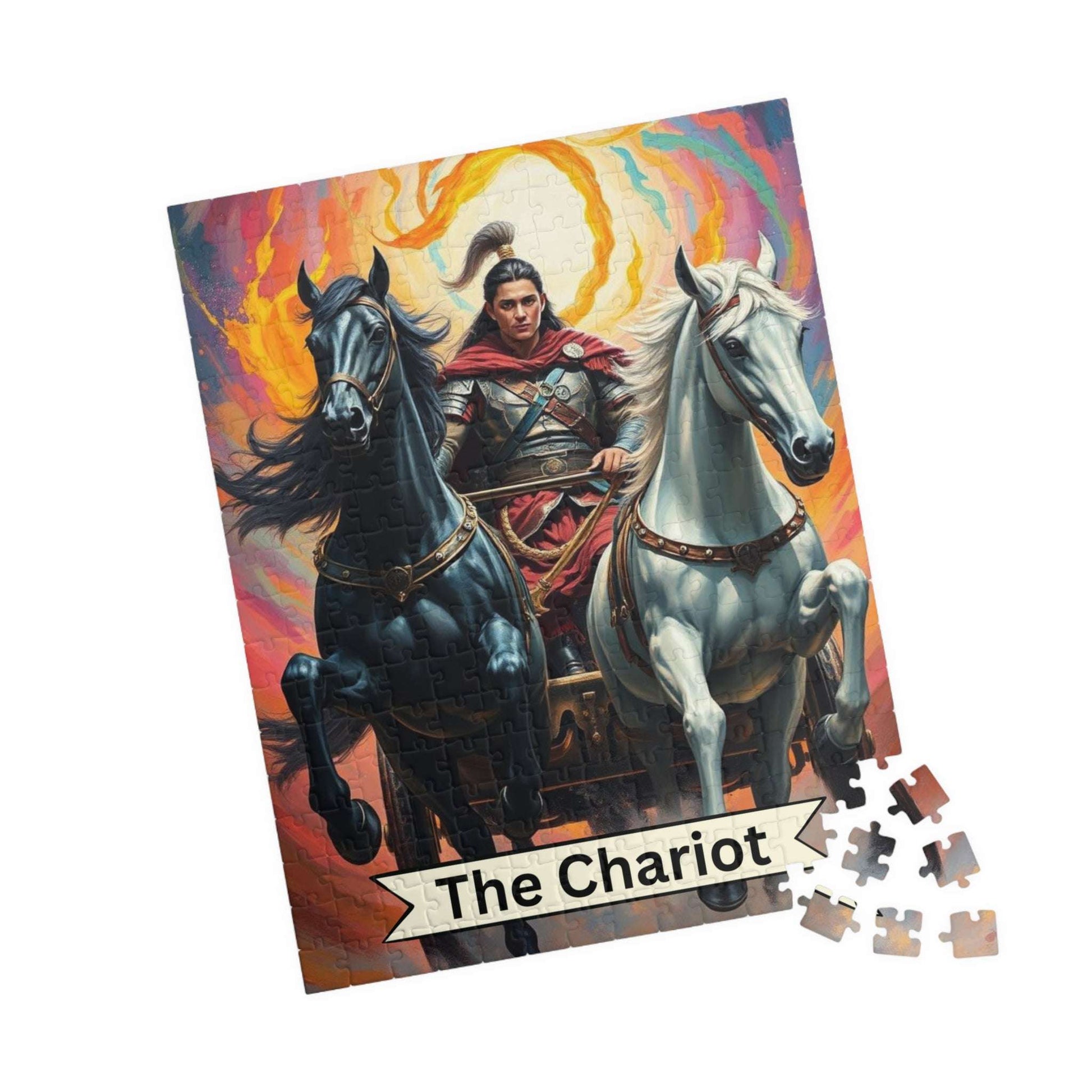 Mystical Chariot Puzzle - Tarot Card Style Jigsaw 110, 252, 520, 1014-piece, Gift, Game Night, Family Fun, Mind Teaser, Collector's Item 252 pcs (Vertical) Puzzle The Puzzle Chest