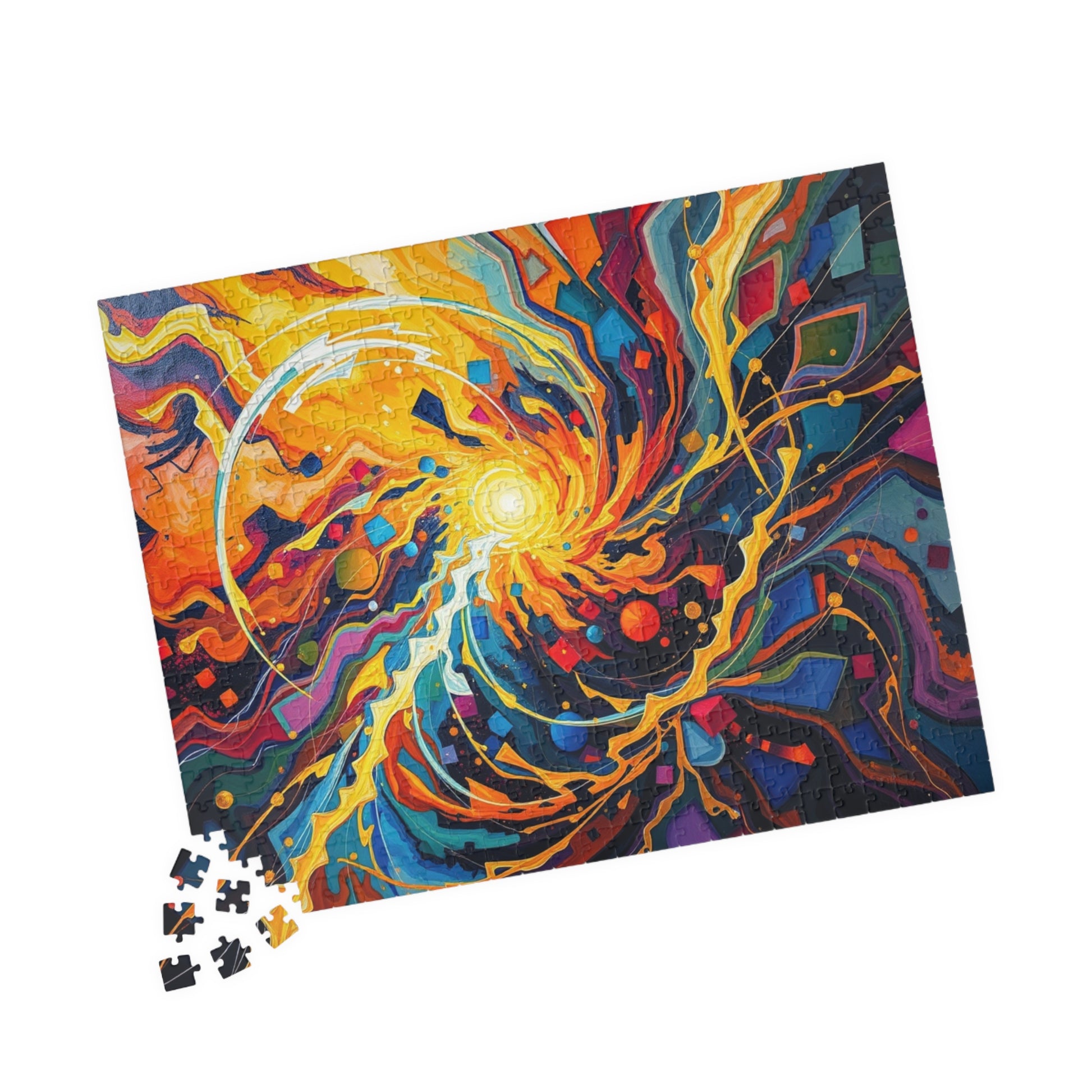Colorful Galaxy Spiral Puzzle | Abstract Jigsaw Game Puzzle for Adults, Family Activity or Solo Fun, Unique Gift, Brain Teaser, Mindfulness Puzzle The Puzzle Chest