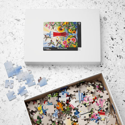 Jigsaw Puzzle - Hummingbirds and Wildflowers, 110-520 Piece, Fun and Relaxing Activity, Great for Bird Lovers. Gift for Nature Enthusiasts Puzzle The Puzzle Chest