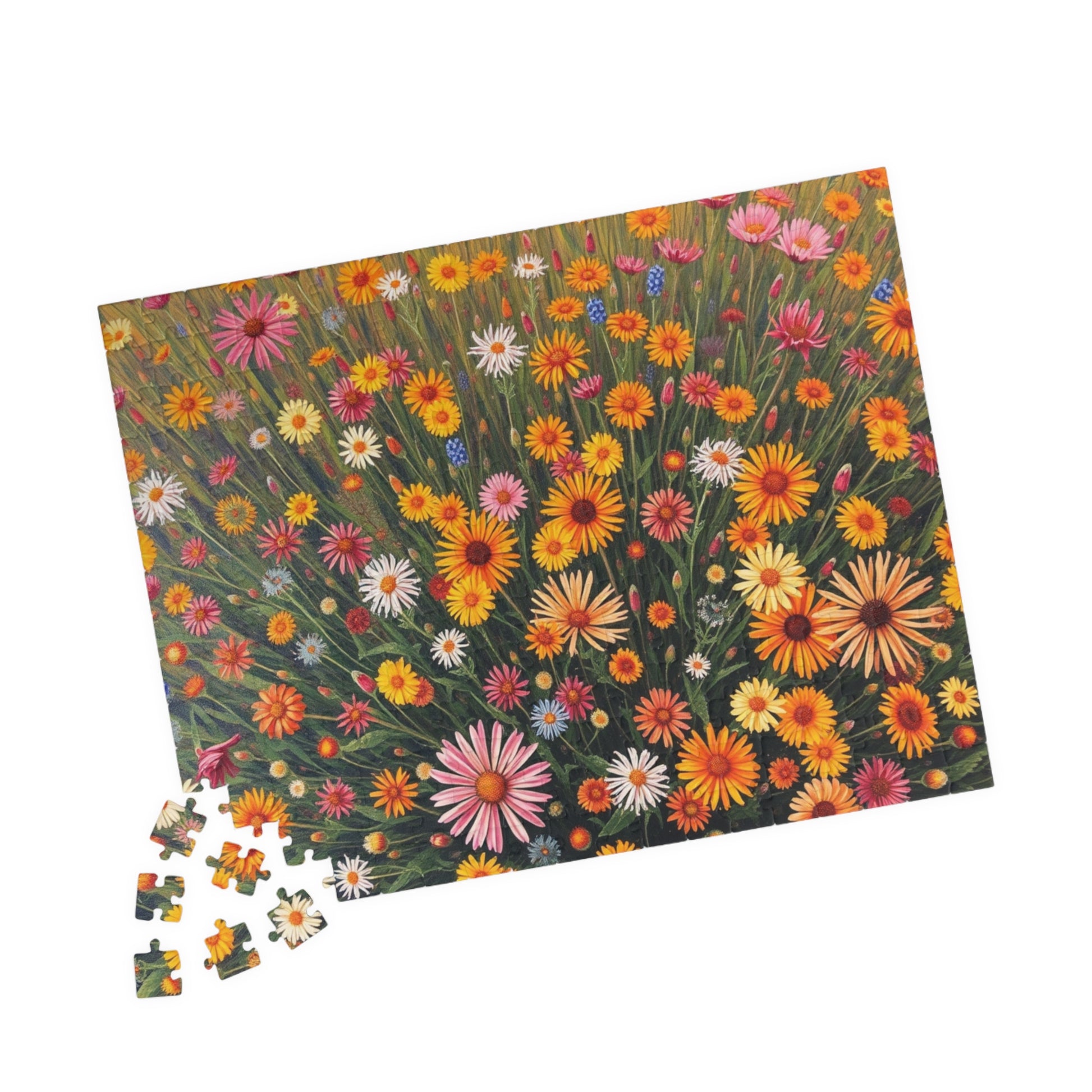 Vibrant Flower Garden Puzzle, 110/252/520/1014-piece Nature Theme Jigsaw Game, Flower Lover Gift, Family Fun, Indoor Activity, Brain Teaser Puzzle The Puzzle Chest