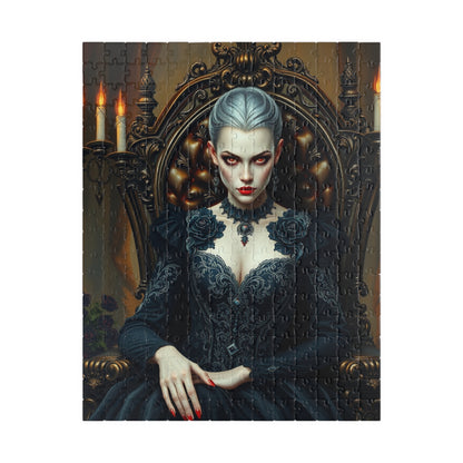 Gothic Vampire Puzzle, Dark Fantasy Art Jigsaw Game for Adult Puzzle Lovers, Home Entertainment, Gift for Friends, Mindfulness Brain Teaser 252 pcs (Vertical) Puzzle The Puzzle Chest