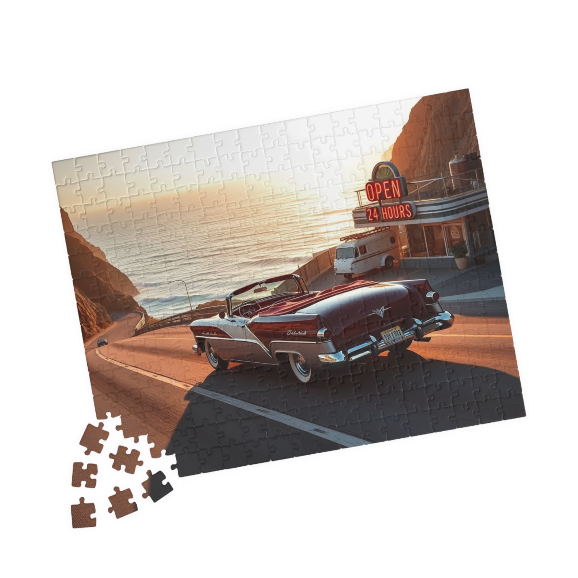 Vintage Car Jigsaw Puzzle - Retro 1954 98 Starfire Convertible Puzzle The Puzzle Chest