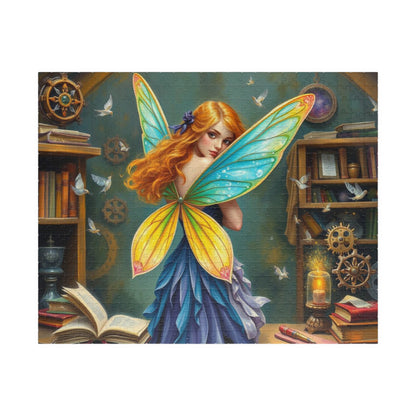 Enchanting Bookish Fairy Puzzle - Library Workshop, Steampunk Fantasy Jigsaw Puzzle Gift for Book Lovers, Puzzle Fanatics, Art Enthusiasts 520 pcs (Horizontal) Puzzle The Puzzle Chest