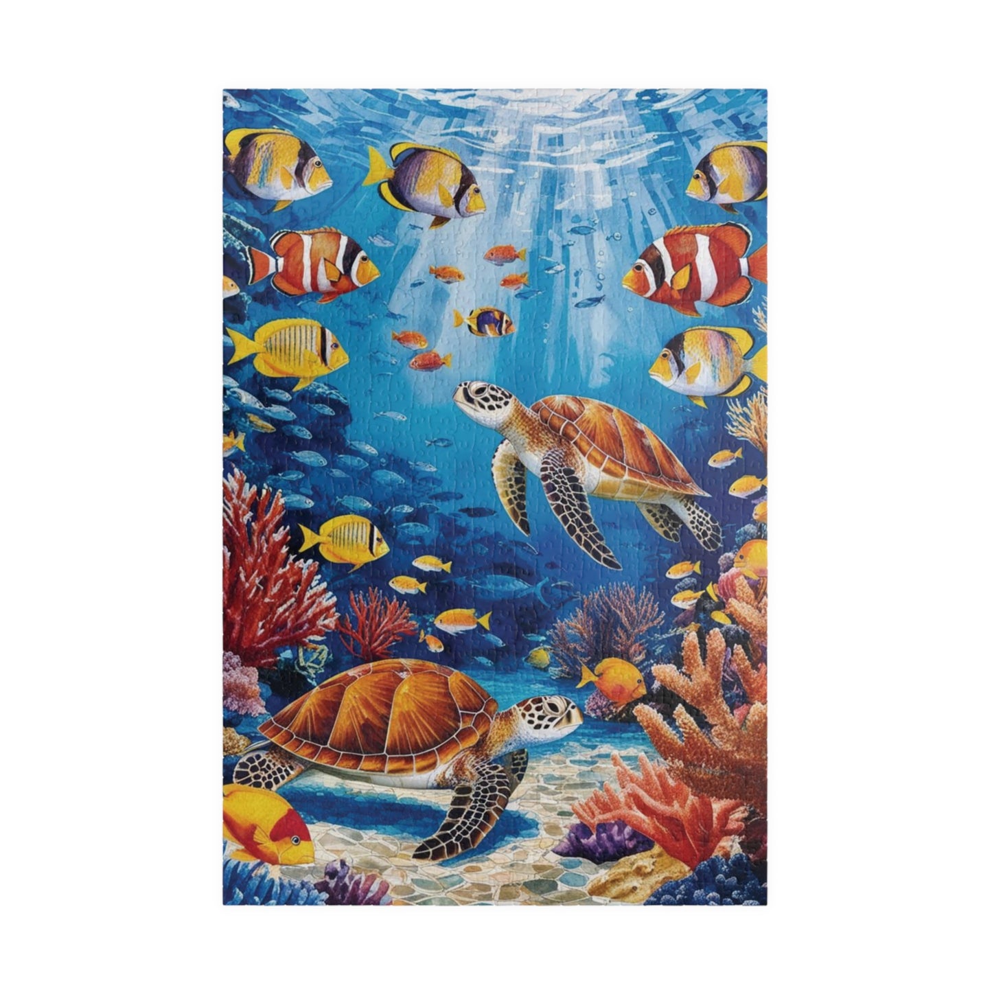 Mosaic Underwater Jigsaw Puzzle, Tropical Fish, Sea Turtle, Sunlit Surface, 520-Piece, Gift for Ocean Lovers, Relaxing Family Activity, Home 1014 pcs (Vertical) Puzzle The Puzzle Chest