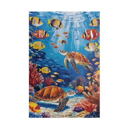 Mosaic Underwater Jigsaw Puzzle, Tropical Fish, Sea Turtle, Sunlit Surface, 520-Piece, Gift for Ocean Lovers, Relaxing Family Activity, Home 1014 pcs (Vertical) Puzzle The Puzzle Chest