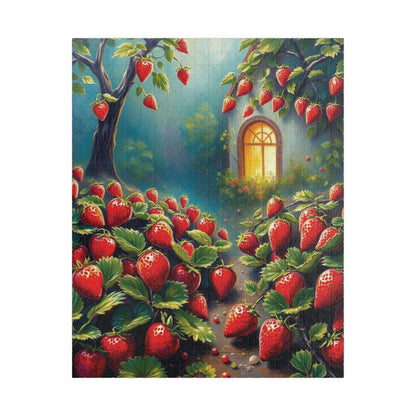 Puzzle, Charming Strawberry Patch, Mystical Environment, Jigsaw, Brain Teaser, Relaxation Activity, Stress Relief, Family Fun 520 pcs (Vertical) Puzzle The Puzzle Chest
