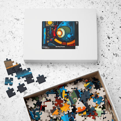 Vibrant Abstract Puzzle, Fun Family Jigsaw Game, Unique Gift for Art Lover Puzzle The Puzzle Chest