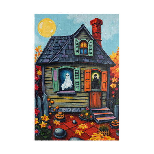 Ghostly Window Watchers Jigsaw Puzzle - Spooky Halloween House, Fun Activity Perfect for Family Game Night, Gift for Friends, Brain Teasers