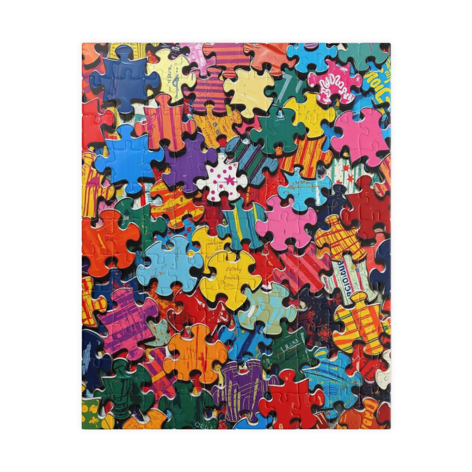 Chaotic Puzzle Piece Jigsaw Puzzle, Challenging Collage Art Game Ideal for Family Bonding Time, Adult Solo Fun, Friend Gift for Puzzle Lover 110 pcs (Vertical) Puzzle The Puzzle Chest