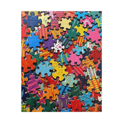 Chaotic Puzzle Piece Jigsaw Puzzle, Challenging Collage Art Game Ideal for Family Bonding Time, Adult Solo Fun, Friend Gift for Puzzle Lover 110 pcs (Vertical) Puzzle The Puzzle Chest