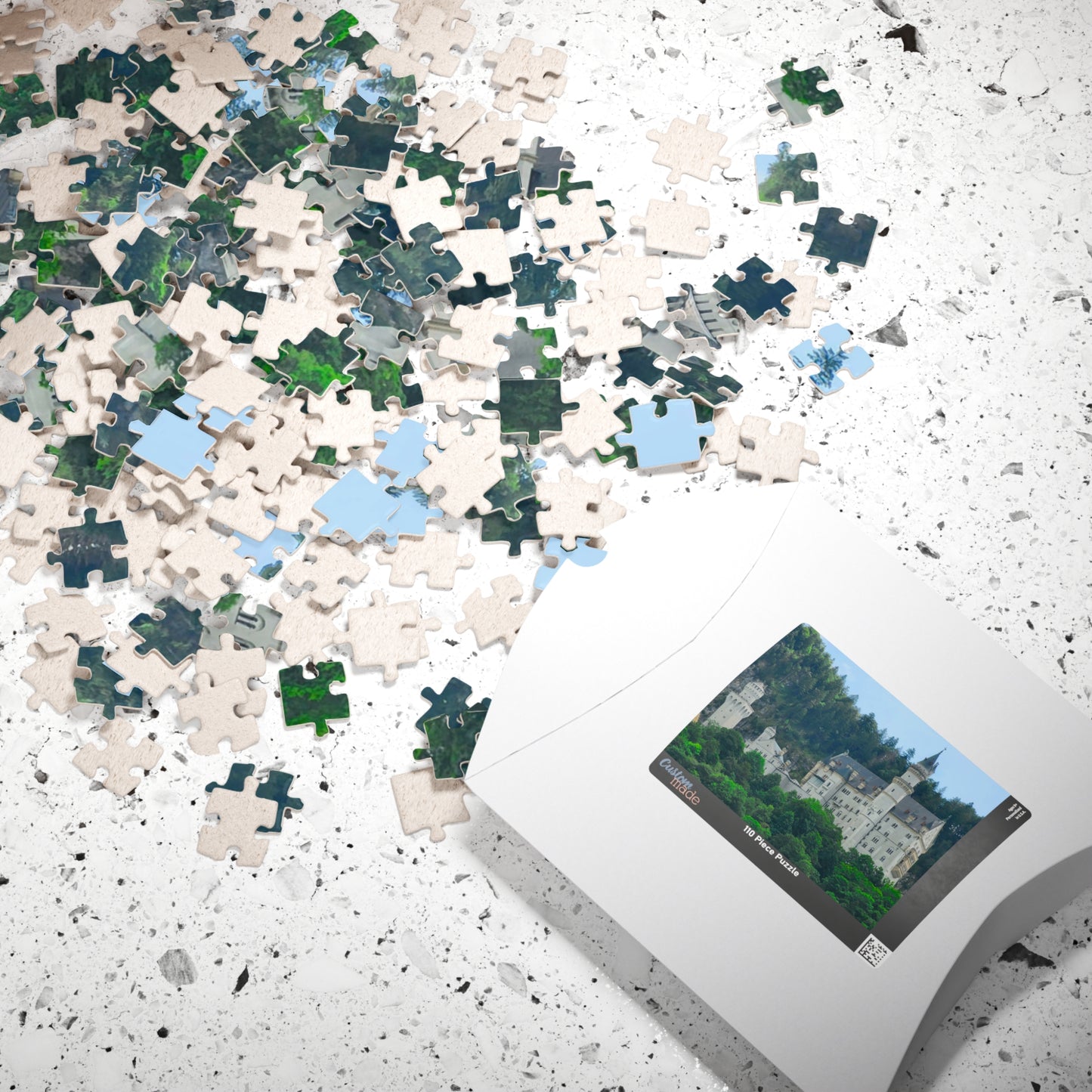 Neuschwanstein Castle Jigsaw Puzzle - Historical Landmark, Germany Bavarian Landscape Realistic Summer View, Alps German Architecture Puzzle The Puzzle Chest