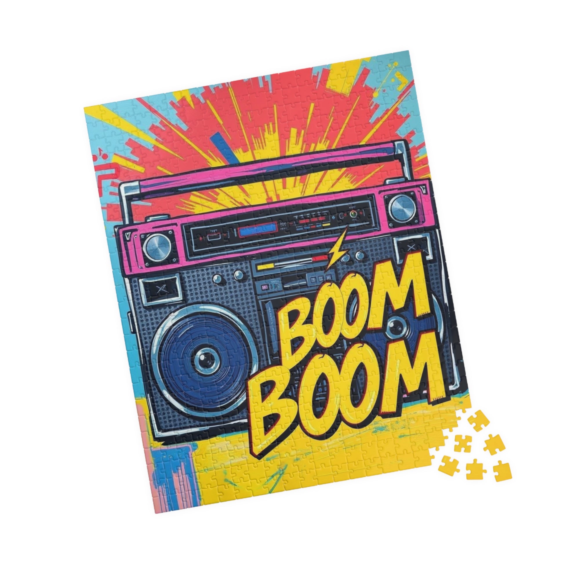 Retro Boom Box Puzzle - Colorful Pop Art Jigsaw Game for Adults, Nostalgic Fun for Family Night, Perfect Gift for Music Lovers, Game Night Puzzle The Puzzle Chest