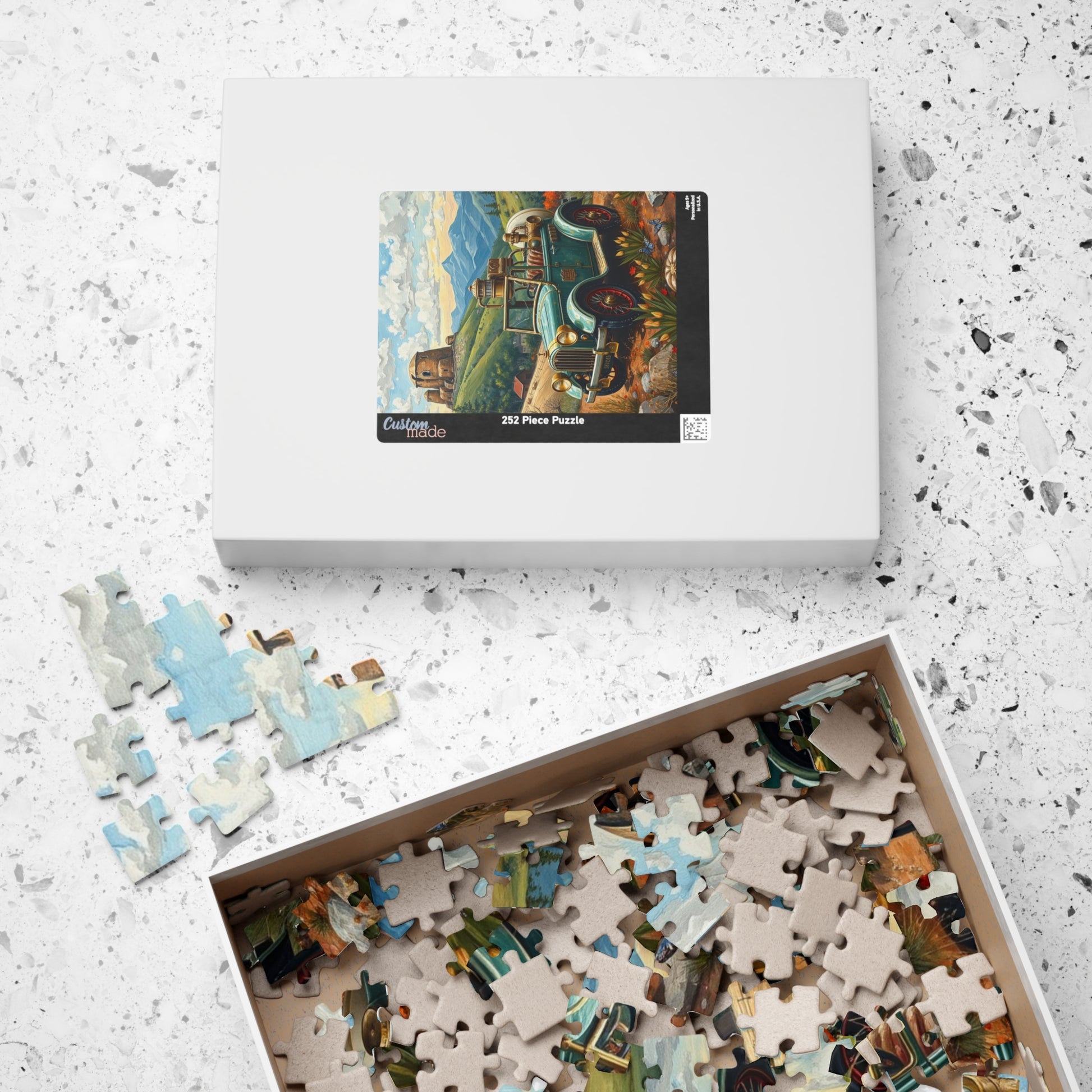 Retro Steampunk Car Puzzle 110, 252, 520, 1014-piece Jigsaw Game for Art Lovers, Family Fun, Holiday or Birthday Gift for Adults Puzzle The Puzzle Chest