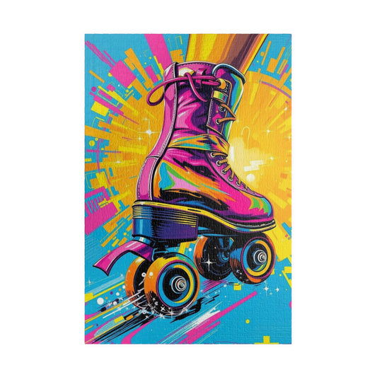 Colorful Roller Skate Puzzle | Pop Art Jigsaw Game | Fun Gift for Roller Skating Lovers | 110-1014 Piece | Family Game Night, Unique Home 1014 pcs (Vertical) Puzzle The Puzzle Chest