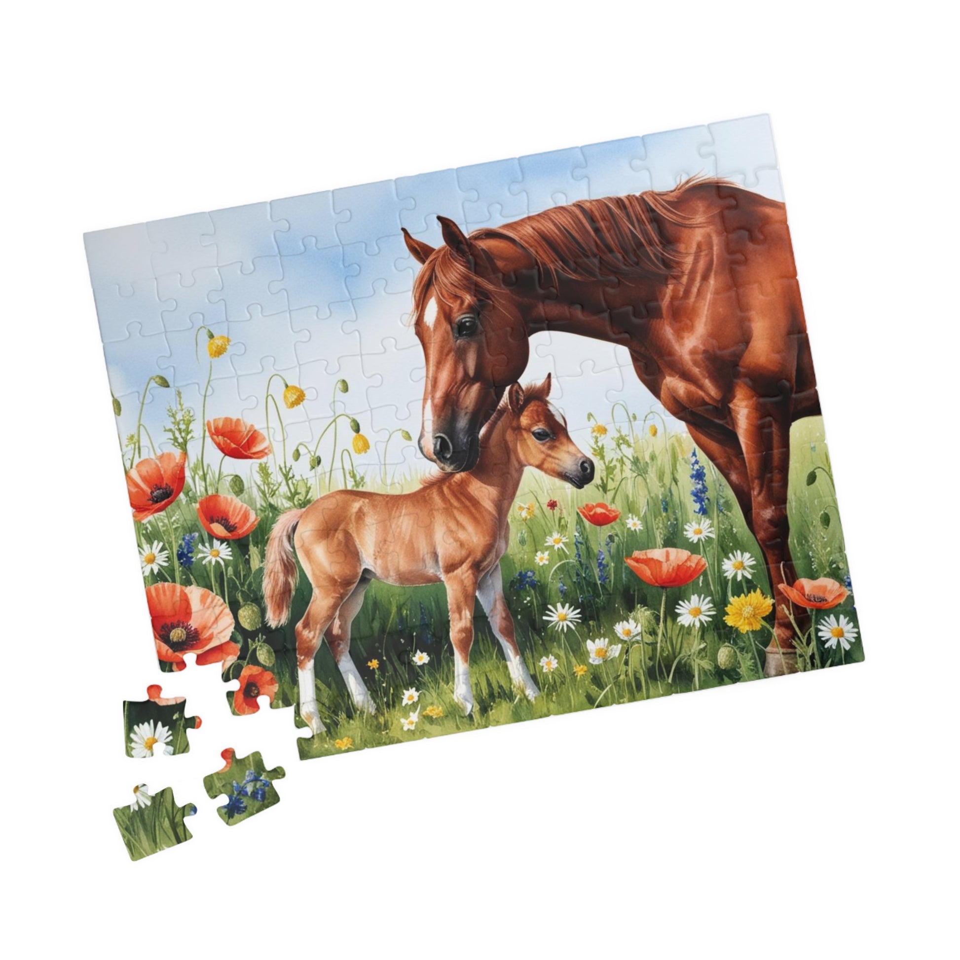Mare and Foal Jigsaw Puzzle, Game for Horse Lovers Adults Seniors, Mother's Day Gift, Animal Lover Present Puzzle The Puzzle Chest
