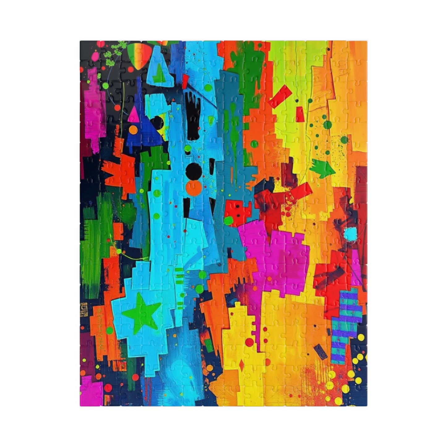Vibrant Art Abstract Puzzle - Colorful Modern Art Jigsaw Puzzle for Adults 252 pcs (Vertical) Puzzle The Puzzle Chest