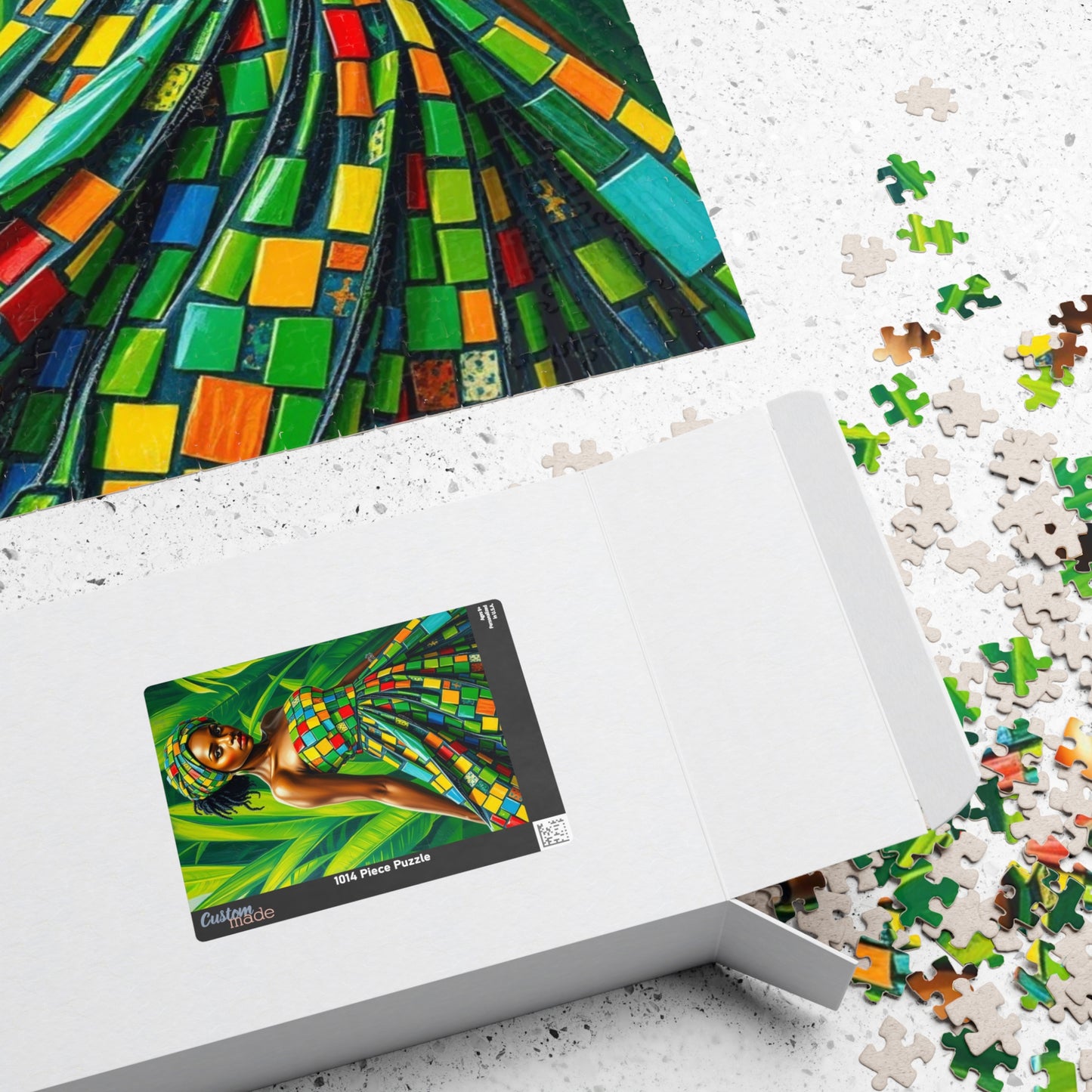 Colorful African Woman Puzzle, Vibrant Afrocentric Art Jigsaw Game, Unique Gift for Adult, Mindfulness Activity, Fun Home Entertainment Puzzle The Puzzle Chest