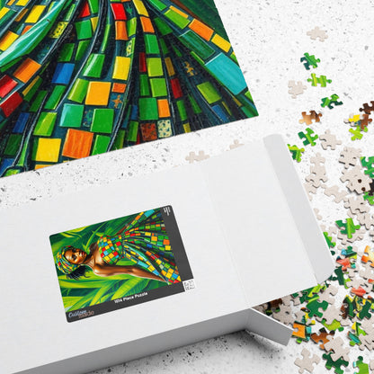 Colorful African Woman Puzzle, Vibrant Afrocentric Art Jigsaw Game, Unique Gift for Adult, Mindfulness Activity, Fun Home Entertainment Puzzle The Puzzle Chest