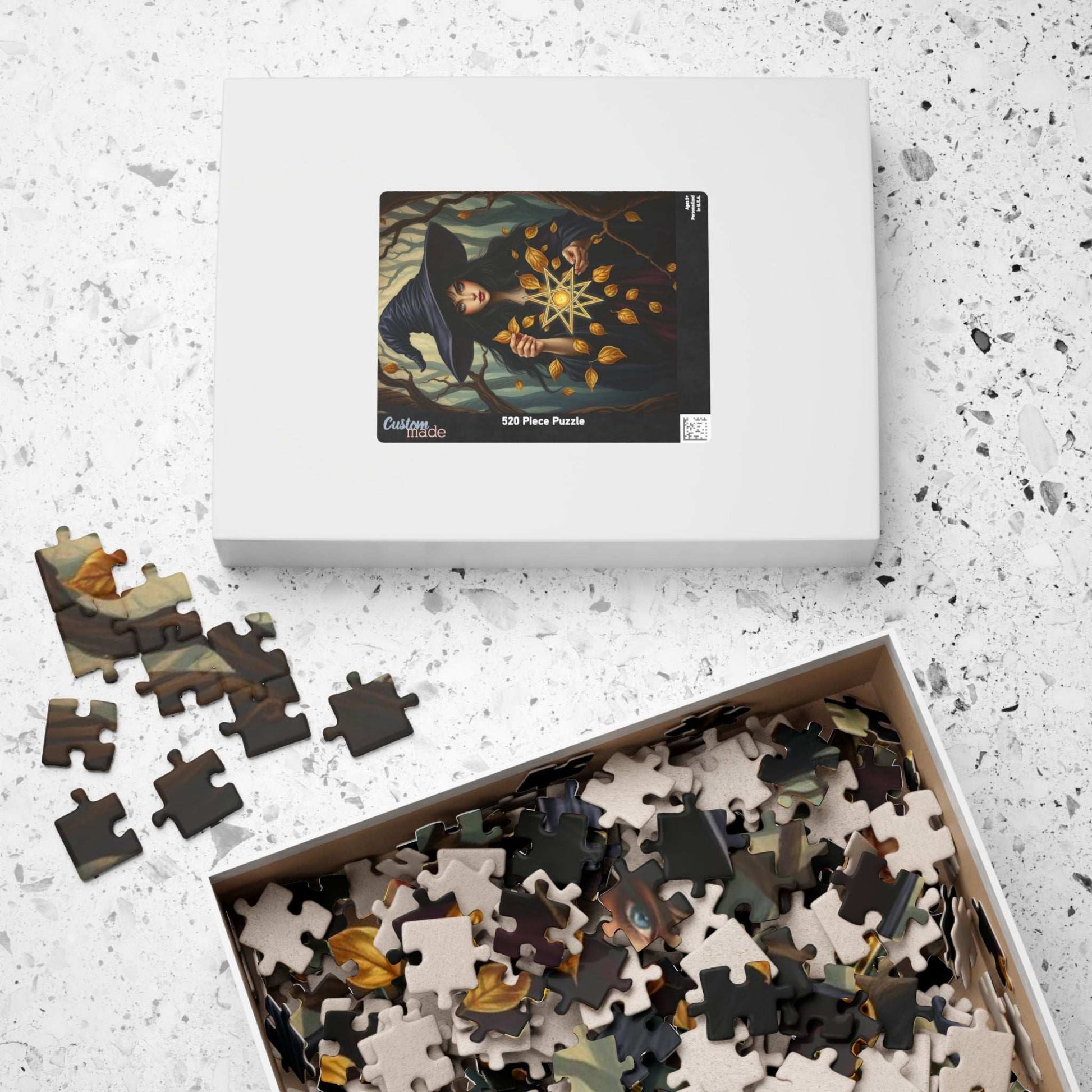 Ashes and Embers Magical Witch Puzzle, Enchanting Jigsaw for Adult Cozy Night In, Halloween Decor, Gift for Witch Lover, Mystery Enthusiasts
