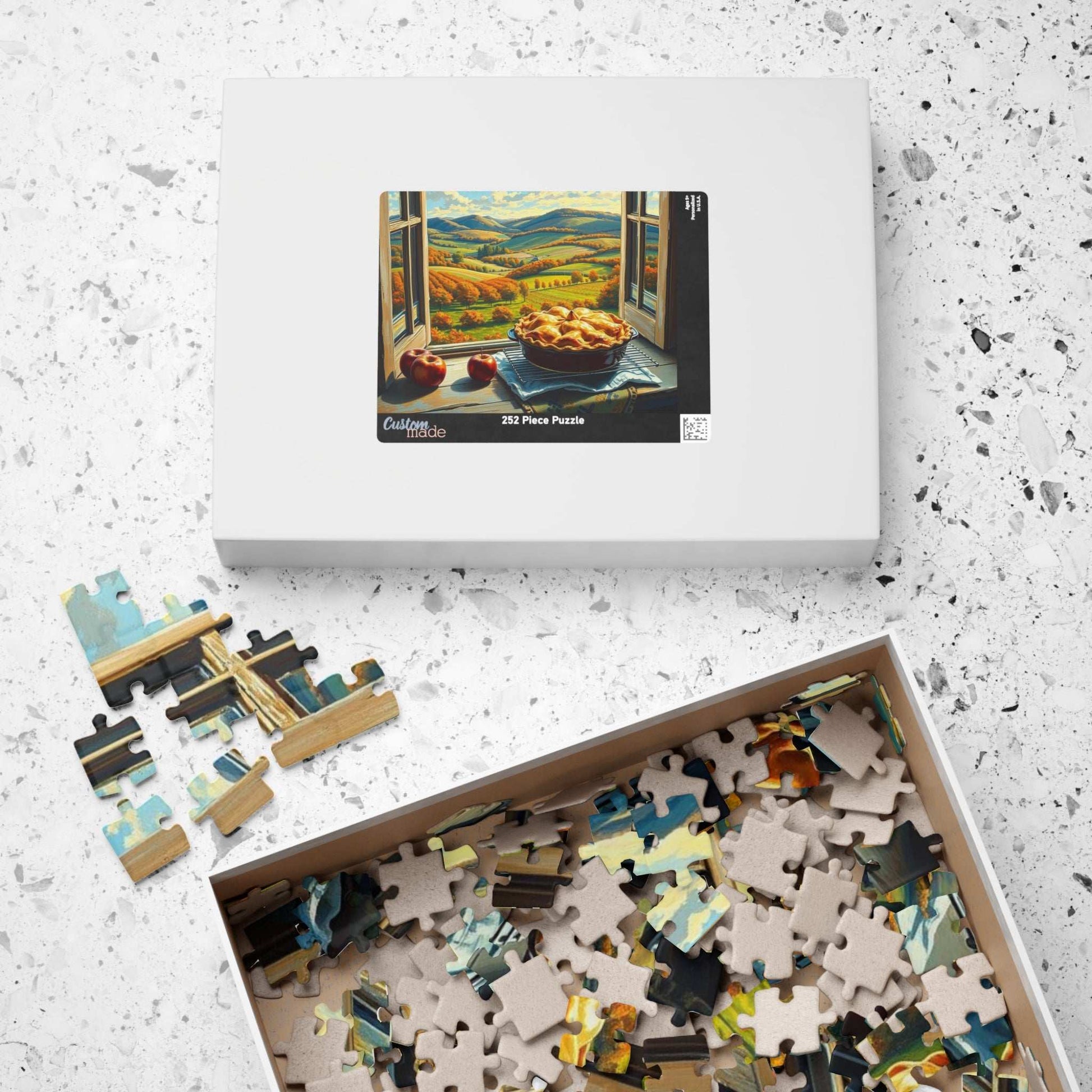 Autumn Landscape Puzzle - Food Jigsaw, Cozy Home Entertainment, Family Game Night Activity, Gift for Puzzle Lovers and Foodies, Fall Decor Puzzle The Puzzle Chest