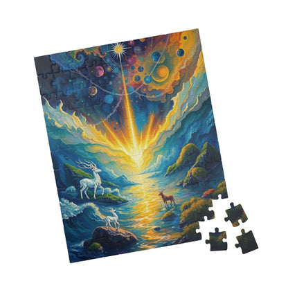 Celestial Creation Puzzle, Christian Symbolism, The Birth of a World Cosmic Landscape Jigsaw Game, Faith-Based Religious Puzzle Lover Gift