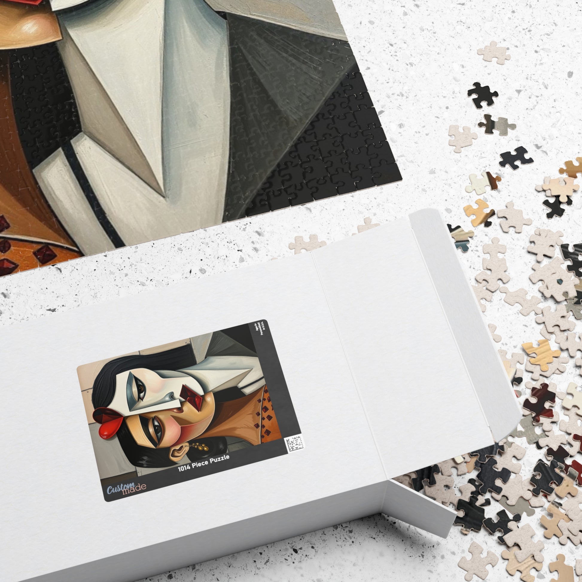 Picasso-Inspired Cubist Style Jigsaw Puzzle - Hearts, Faces, Angular Shapes, 110-1014 Piece, Artistic Gift, Brain Teaser, Quiet Pastime Puzzle The Puzzle Chest