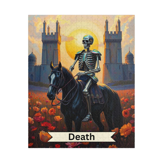 Skeleton Horse Jigsaw Puzzle - Death Tarot Style, Gift for Halloween, Puzzle for Adult, Solo Fun Family Activity, Indoor Quiet Leisure 520 pcs (Vertical) Puzzle The Puzzle Chest