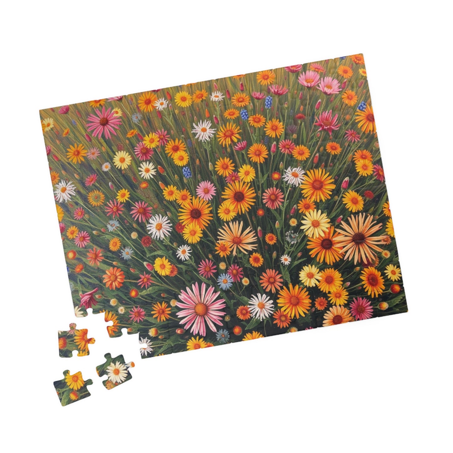 Vibrant Flower Garden Puzzle, 110/252/520/1014-piece Nature Theme Jigsaw Game, Flower Lover Gift, Family Fun, Indoor Activity, Brain Teaser Puzzle The Puzzle Chest